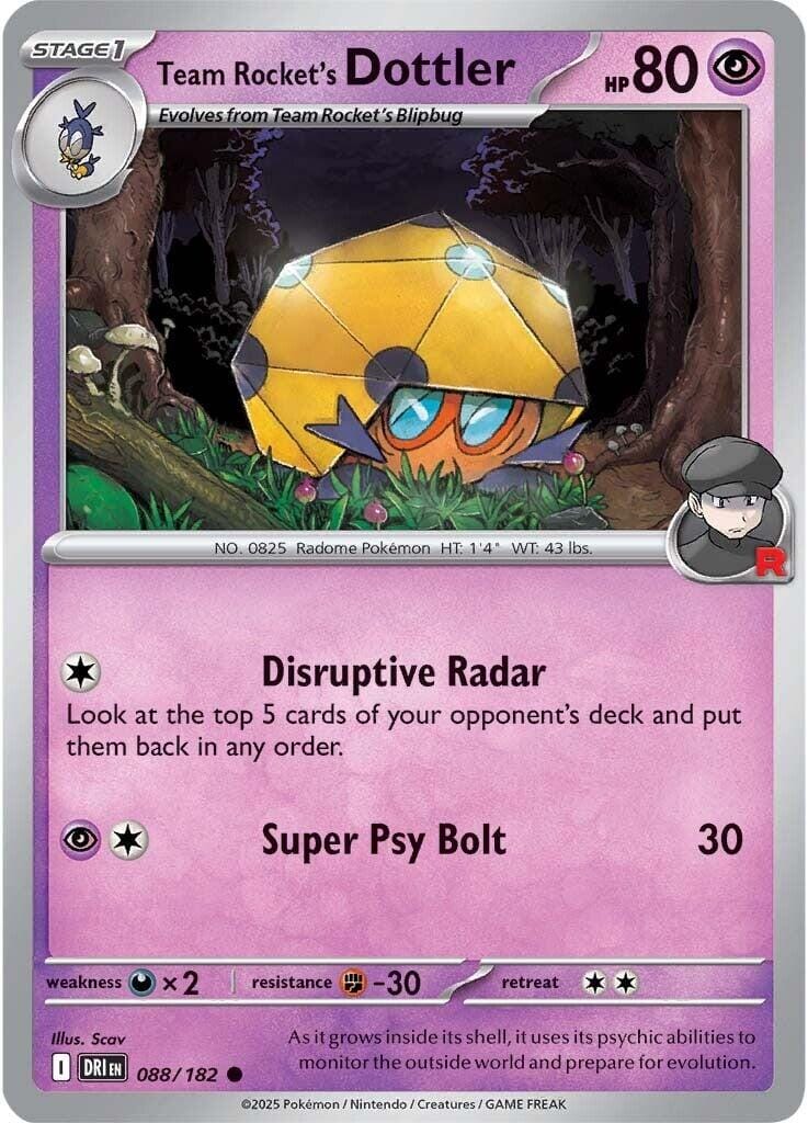 Team Rocket's Dottler (088/182) [Scarlet & Violet: Destined Rivals] Pokemon Single Pokémon  | Multizone: Comics And Games