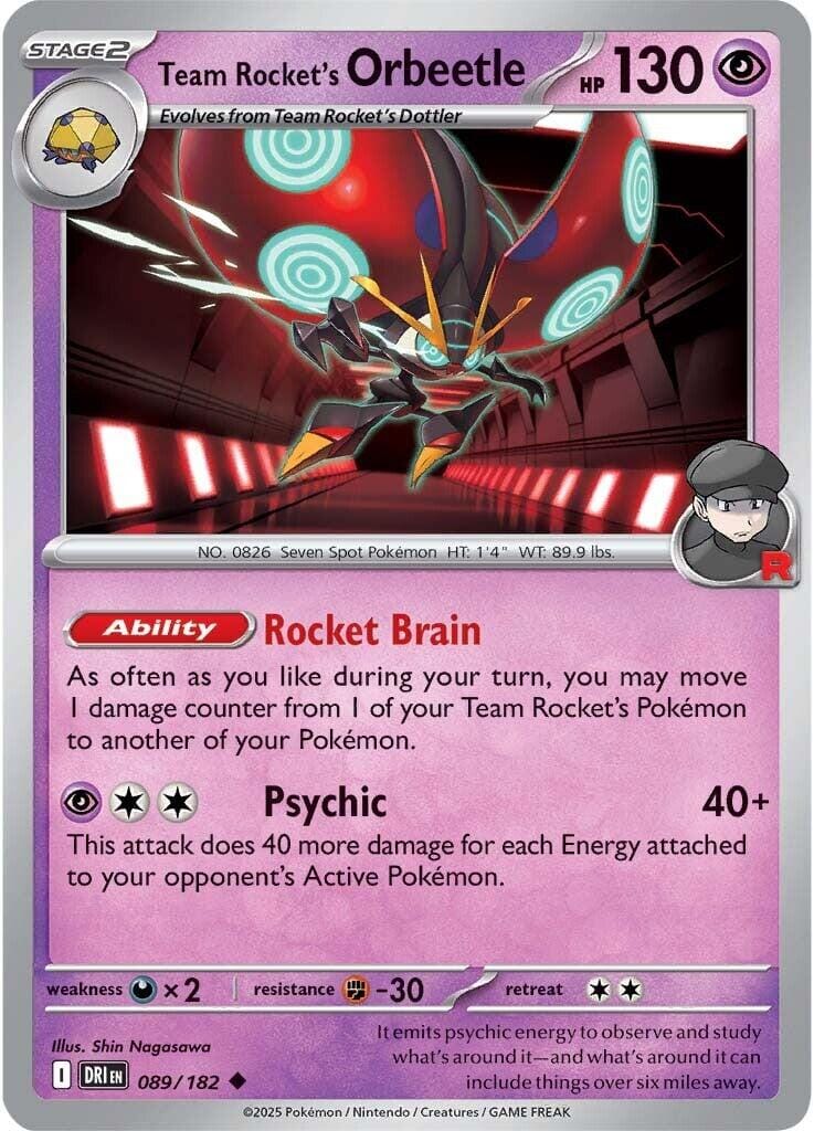 Team Rocket's Orbeetle (089/182) [Scarlet & Violet: Destined Rivals] Pokemon Single Pokémon  | Multizone: Comics And Games