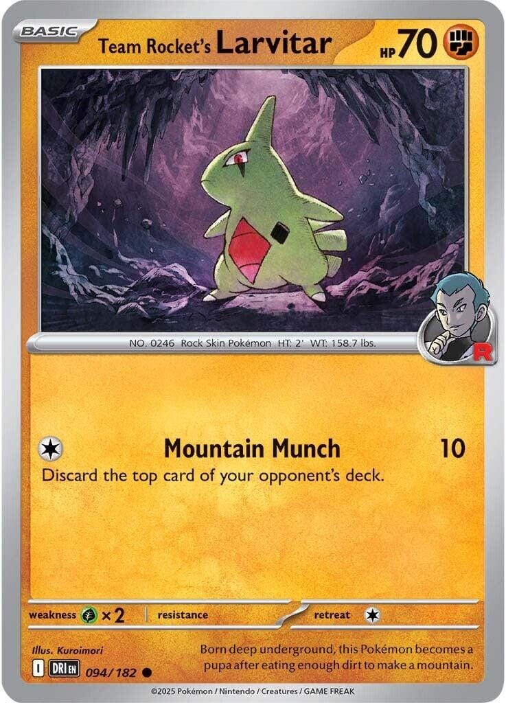Team Rocket's Larvitar (094/182) [Scarlet & Violet: Destined Rivals] Pokemon Single Pokémon  | Multizone: Comics And Games