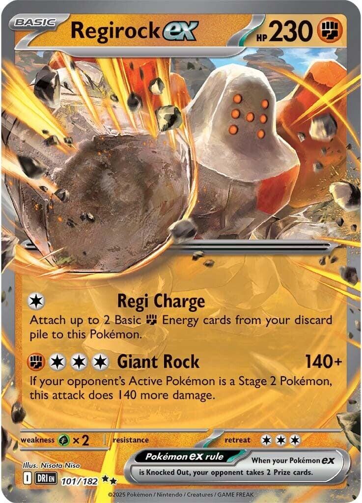 Regirock ex (101/182) [Scarlet & Violet: Destined Rivals] Pokemon Single Pokémon  | Multizone: Comics And Games