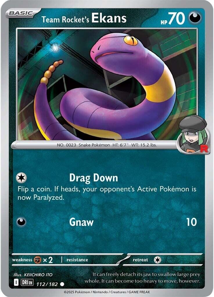 Team Rocket's Ekans (112/182) [Scarlet & Violet: Destined Rivals] Pokemon Single Pokémon  | Multizone: Comics And Games