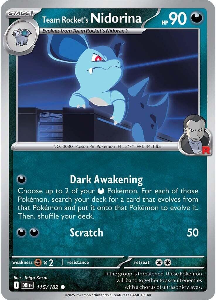 Team Rocket's Nidorina (115/182) [Scarlet & Violet: Destined Rivals] Pokemon Single Pokémon  | Multizone: Comics And Games