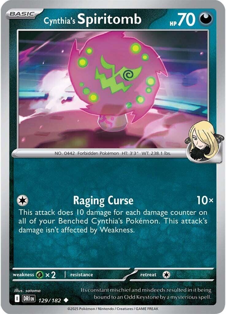 Cynthia's Spiritomb (129/182) [Scarlet & Violet: Destined Rivals] Pokemon Single Pokémon  | Multizone: Comics And Games