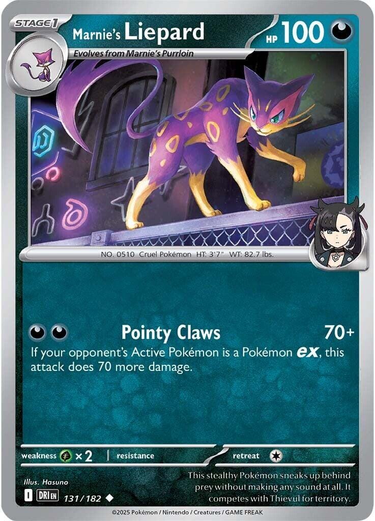 Marnie's Liepard (131/182) [Scarlet & Violet: Destined Rivals] Pokemon Single Pokémon  | Multizone: Comics And Games