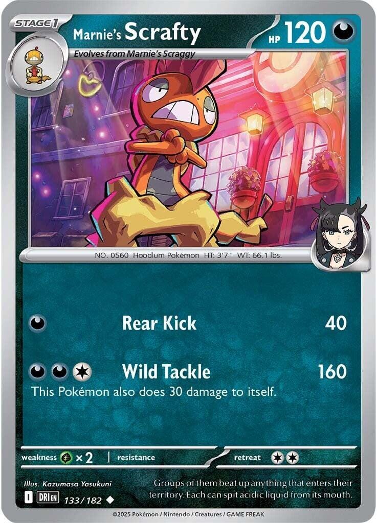 Marnie's Scrafty (133/182) [Scarlet & Violet: Destined Rivals] Pokemon Single Pokémon  | Multizone: Comics And Games
