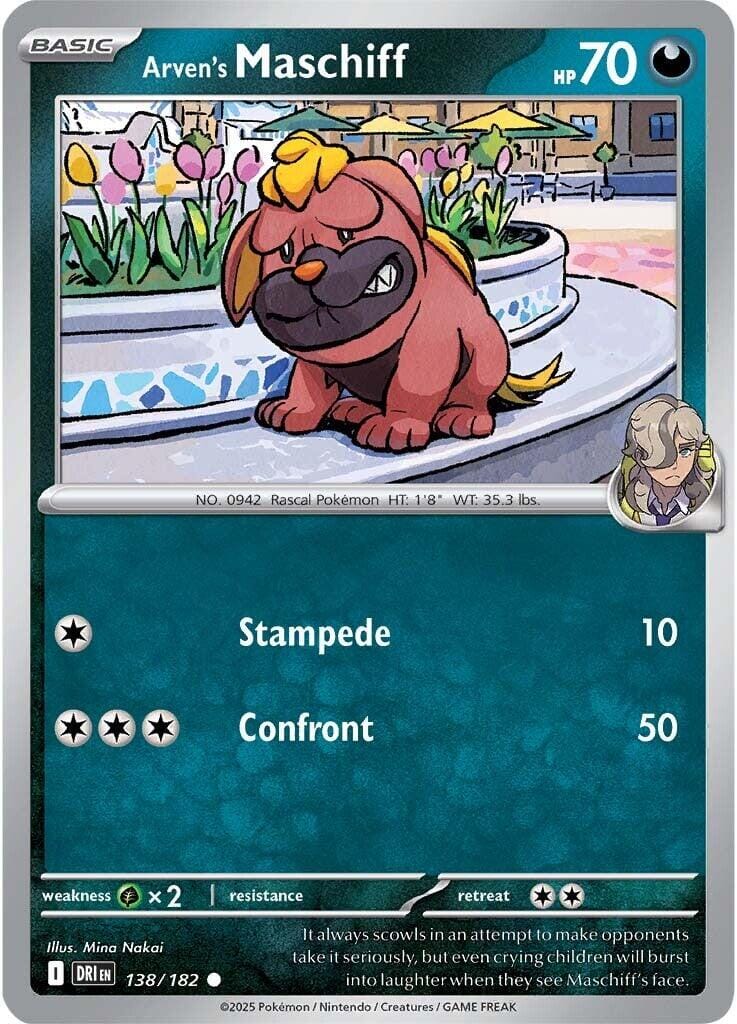 Arven's Maschiff (138/182) [Scarlet & Violet: Destined Rivals] Pokemon Single Pokémon  | Multizone: Comics And Games