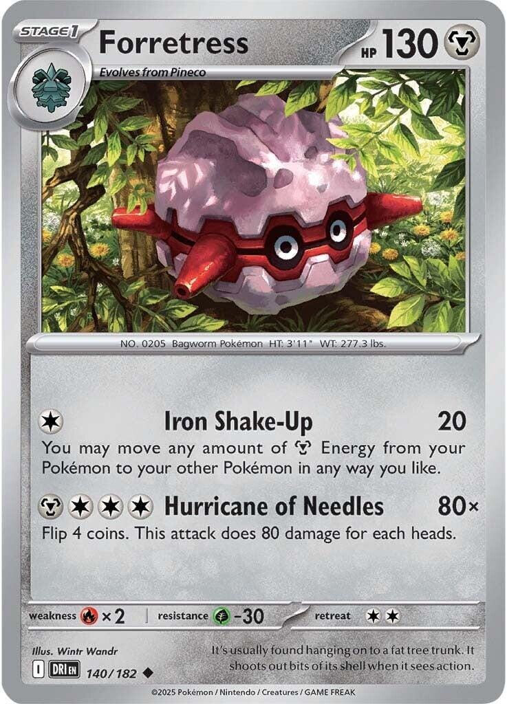 Forretress (140/182) [Scarlet & Violet: Destined Rivals] Pokemon Single Pokémon  | Multizone: Comics And Games