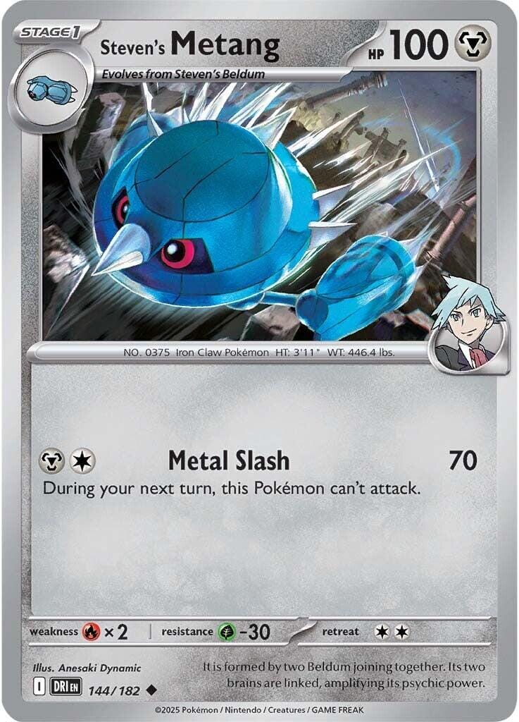 Steven's Metang (144/182) [Scarlet & Violet: Destined Rivals] Pokemon Single Pokémon  | Multizone: Comics And Games
