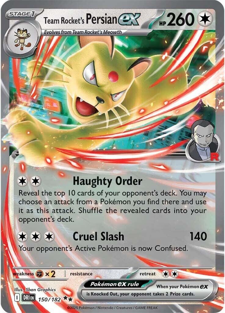 Team Rocket's Persian ex (150/182) [Scarlet & Violet: Destined Rivals] Pokemon Single Pokémon  | Multizone: Comics And Games