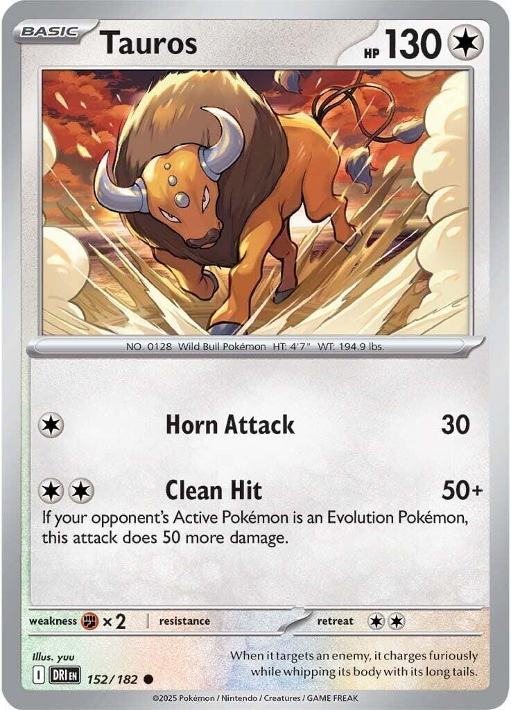 Tauros (152/182) [Scarlet & Violet: Destined Rivals] Pokemon Single Pokémon  | Multizone: Comics And Games
