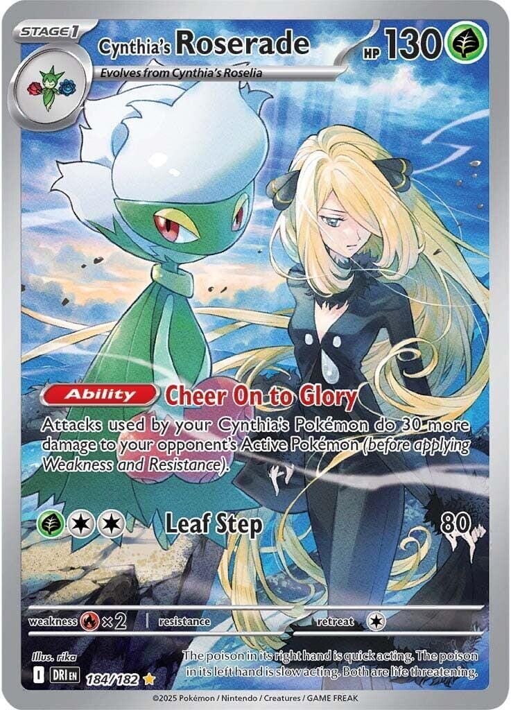 Cynthia's Roserade (184/182) [Scarlet & Violet: Destined Rivals] Pokemon Single Pokémon  | Multizone: Comics And Games