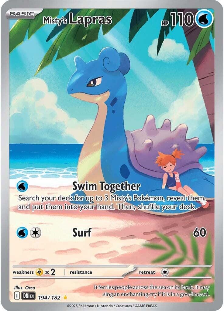Misty's Lapras (194/182) [Scarlet & Violet: Destined Rivals] Pokemon Single Pokémon  | Multizone: Comics And Games