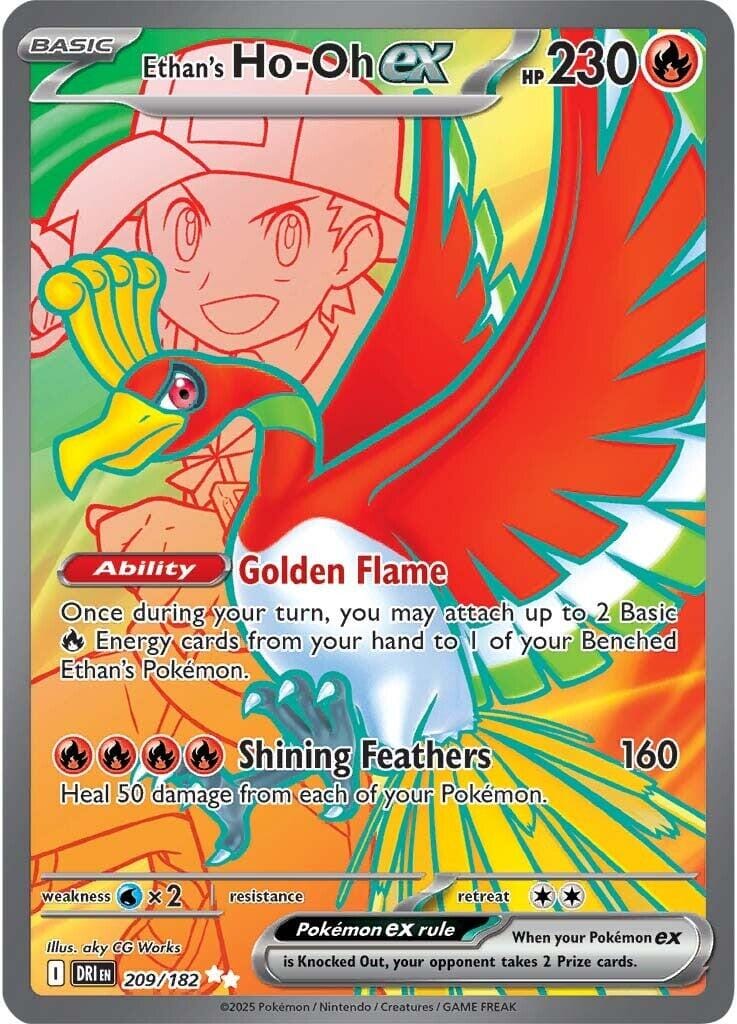Ethan's Ho-Oh ex (209/182) [Scarlet & Violet: Destined Rivals] Pokemon Single Pokémon  | Multizone: Comics And Games