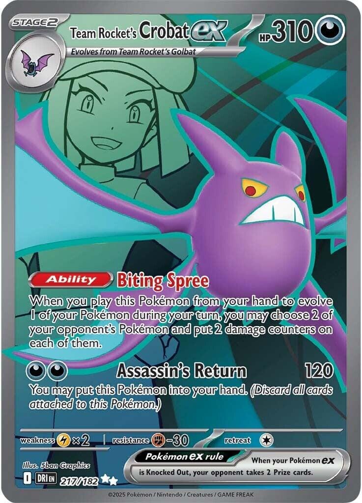 Team Rocket's Crobat ex (217/182) [Scarlet & Violet: Destined Rivals] Pokemon Single Pokémon  | Multizone: Comics And Games