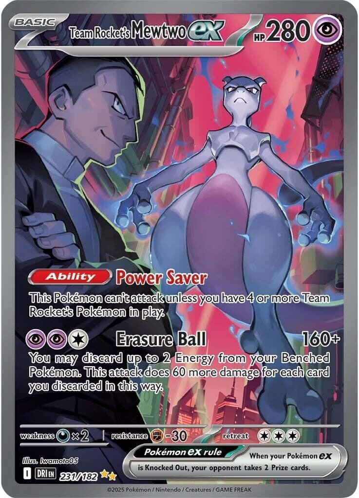 Team Rocket's Mewtwo ex (231/182) [Scarlet & Violet: Destined Rivals] Pokemon Single Pokémon  | Multizone: Comics And Games