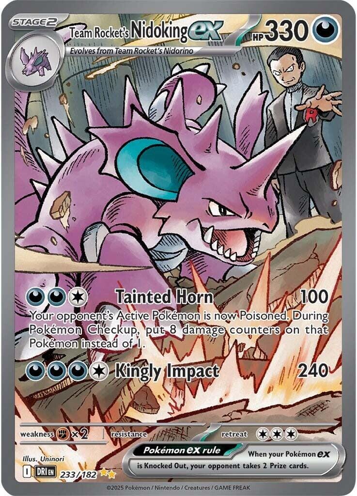 Team Rocket's Nidoking ex (233/182) [Scarlet & Violet: Destined Rivals] Pokemon Single Pokémon  | Multizone: Comics And Games