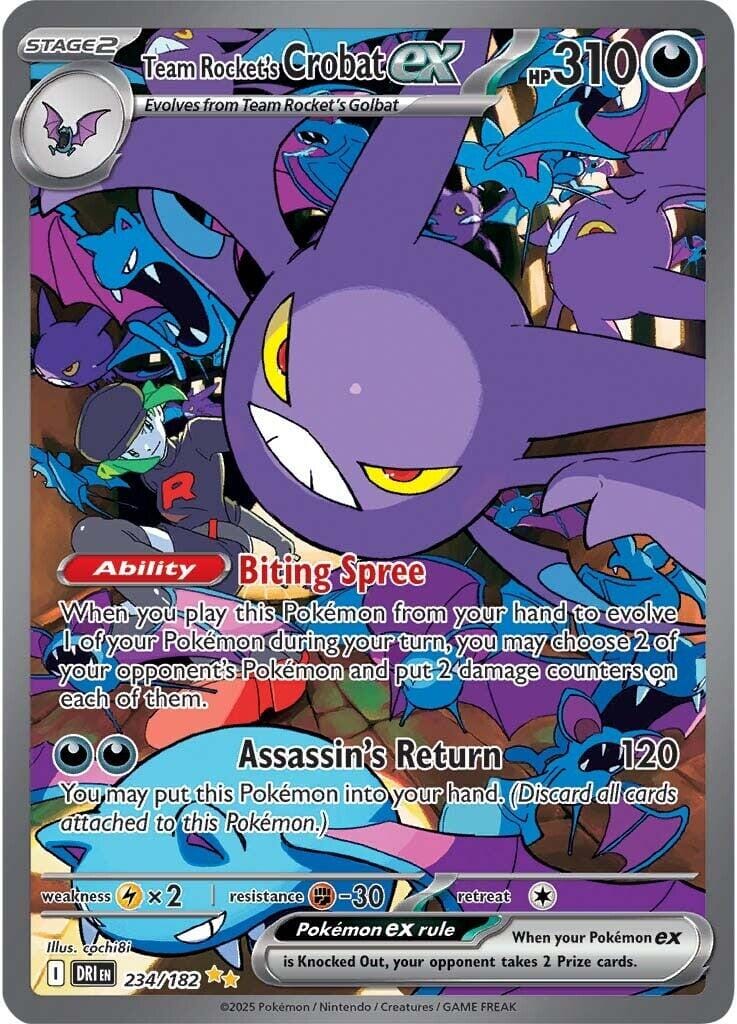 Team Rocket's Crobat ex (234/182) [Scarlet & Violet: Destined Rivals] Pokemon Single Pokémon  | Multizone: Comics And Games