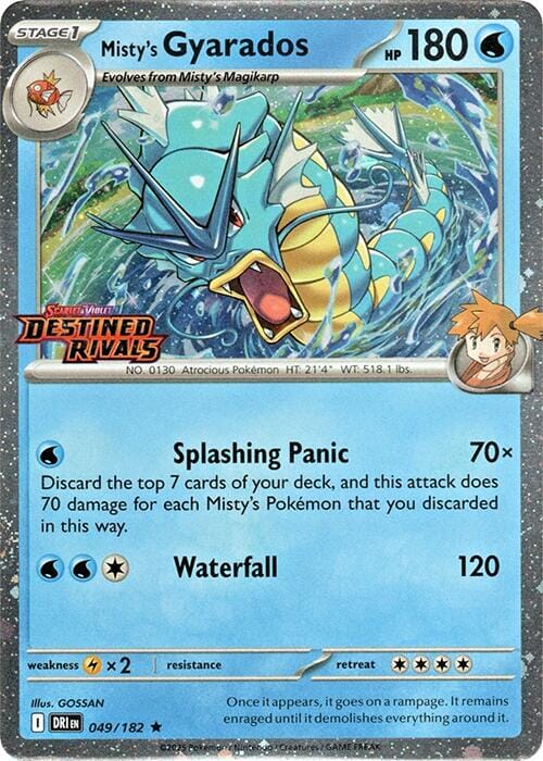 Misty's Gyarados (049/182) (Destined Rivals Stamp) [Scarlet & Violet: Destined Rivals] Pokemon Single Pokémon  | Multizone: Comics And Games