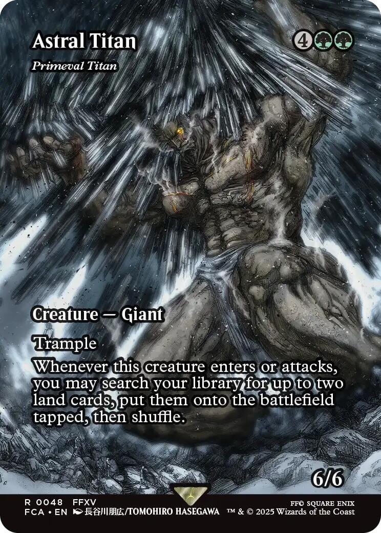 Astral Titan - Primeval Titan (Showcase) [FINAL FANTASY : Through the Ages] MTG Single Magic: The Gathering  | Multizone: Comics And Games