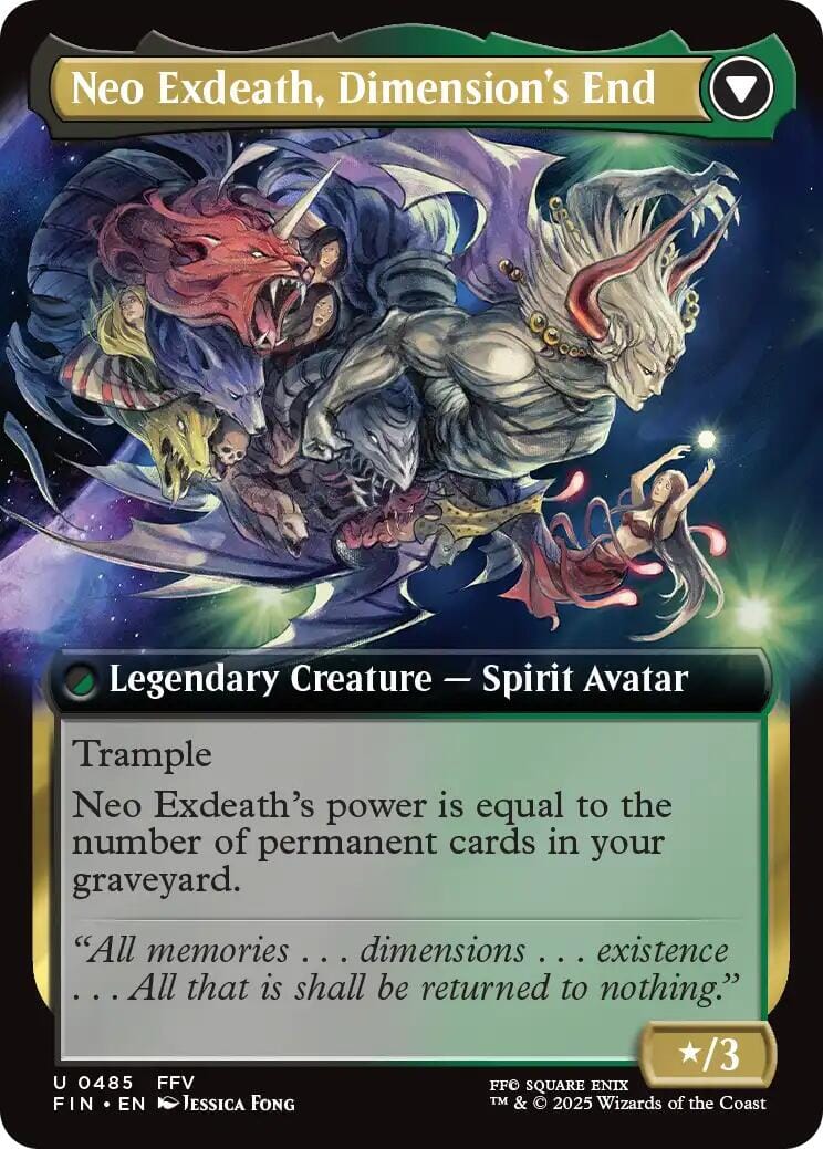 Exdeath, Void Warlock // Neo Exdeath, Dimension's End (Extended Art) [FINAL FANTASY] MTG Single Magic: The Gathering  | Multizone: Comics And Games