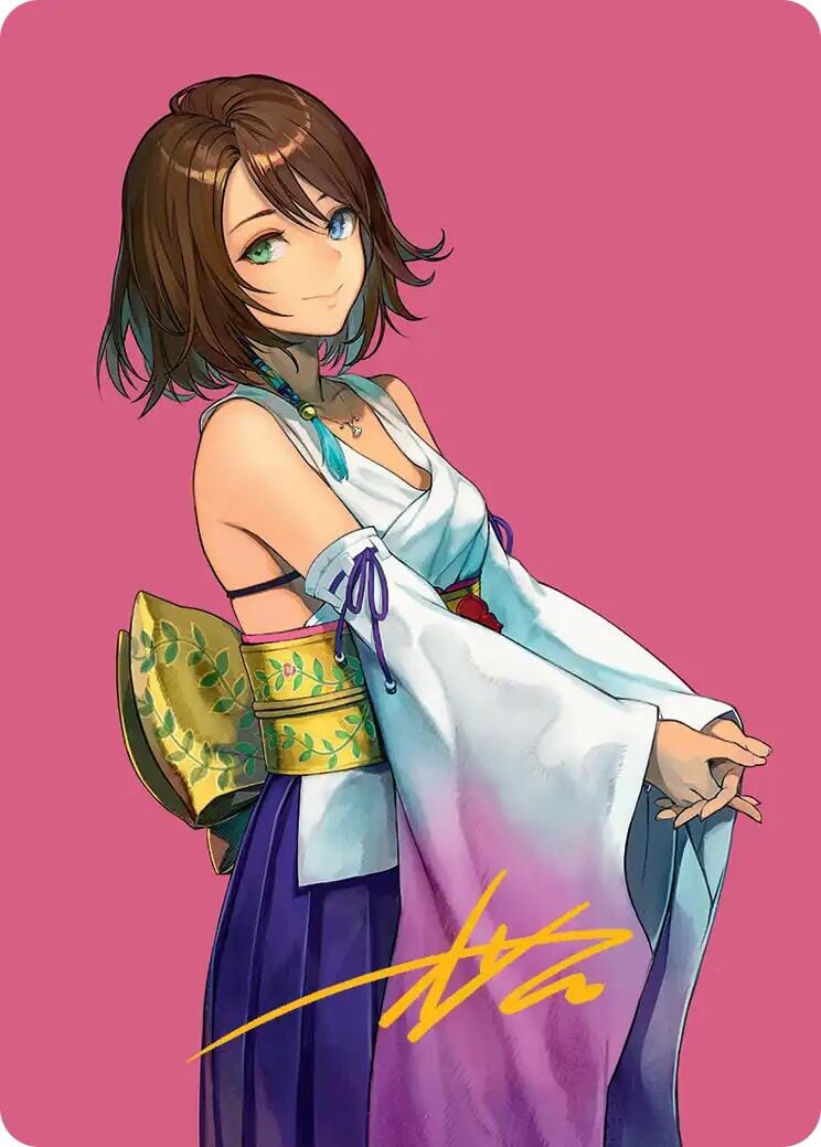 Yuna, Hope of Spira Art Card (Gold-Stamped Signature) [FINAL FANTASY Art Series] MTG Single Magic: The Gathering  | Multizone: Comics And Games
