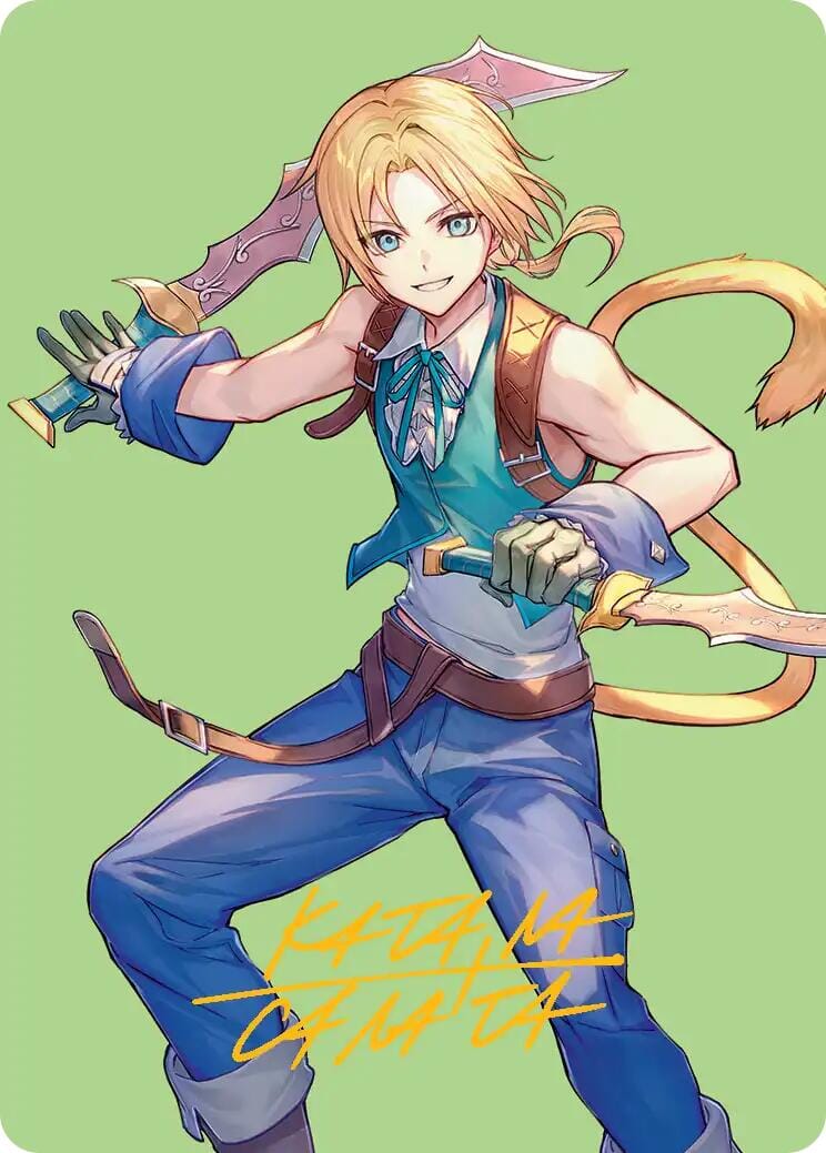 Zidane, Tantalus Thief Art Card (Gold-Stamped Signature) [FINAL FANTASY Art Series] MTG Single Magic: The Gathering  | Multizone: Comics And Games