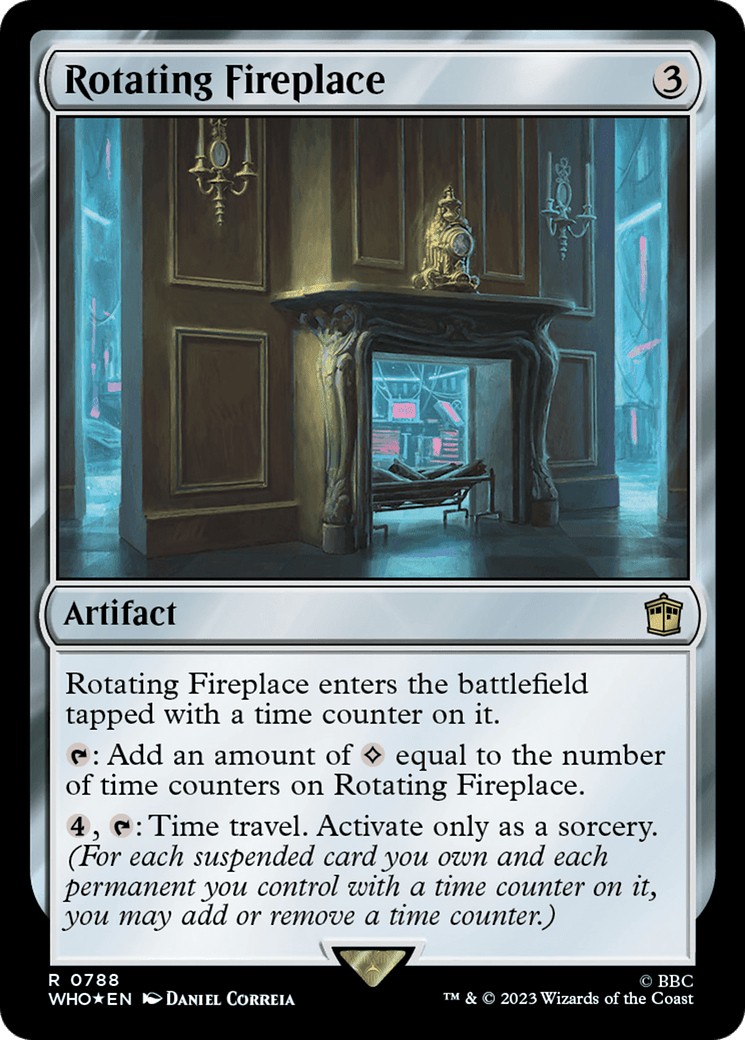 Rotating Fireplace (Surge Foil) [Doctor Who] MTG Single Magic: The Gathering  | Multizone: Comics And Games
