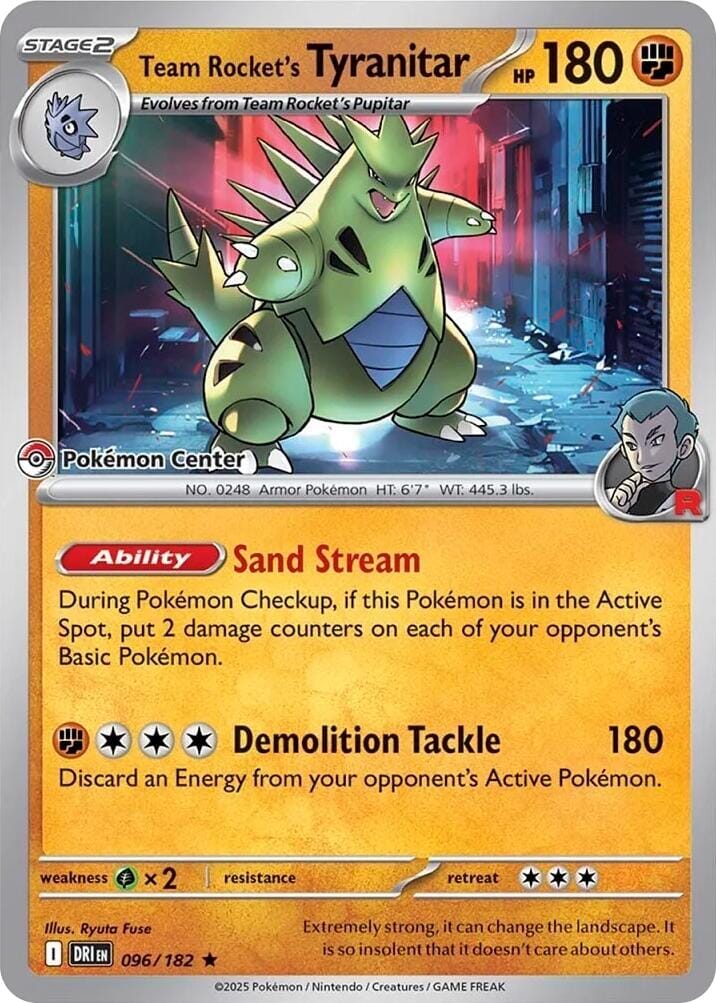 Team Rocket's Tyranitar (096/182) (Pokemon Center Exclusive) [Miscellaneous Cards] Pokemon Single Pokémon  | Multizone: Comics And Games