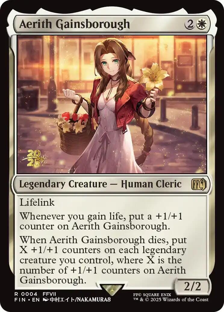 Aerith Gainsborough [FINAL FANTASY Prerelease Promo] MTG Single Magic: The Gathering  | Multizone: Comics And Games
