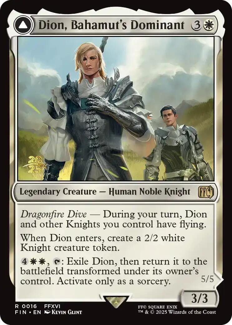 Dion, Bahamut's Dominant // Bahamut, Warden of Light [FINAL FANTASY Prerelease Promo] MTG Single Magic: The Gathering  | Multizone: Comics And Games