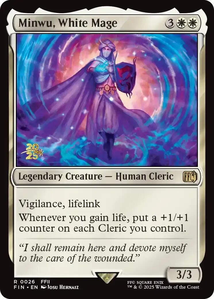 Minwu, White Mage [FINAL FANTASY Prerelease Promo] MTG Single Magic: The Gathering  | Multizone: Comics And Games