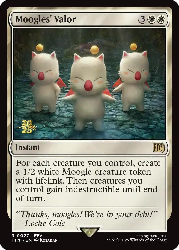 Moogles' Valor [FINAL FANTASY Prerelease Promo] MTG Single Magic: The Gathering  | Multizone: Comics And Games