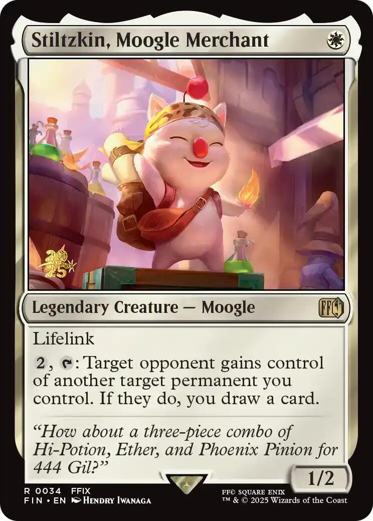 Stiltzkin, Moogle Merchant [FINAL FANTASY Prerelease Promo] MTG Single Magic: The Gathering  | Multizone: Comics And Games