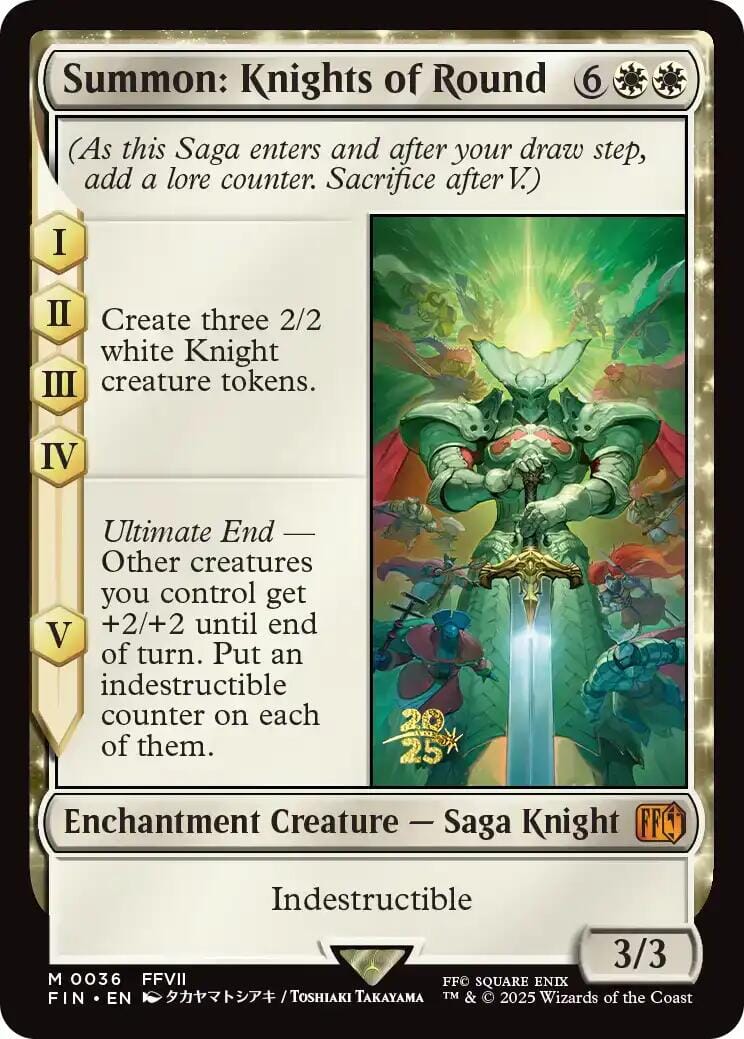 Summon: Knights of Round [FINAL FANTASY Prerelease Promo] MTG Single Magic: The Gathering  | Multizone: Comics And Games