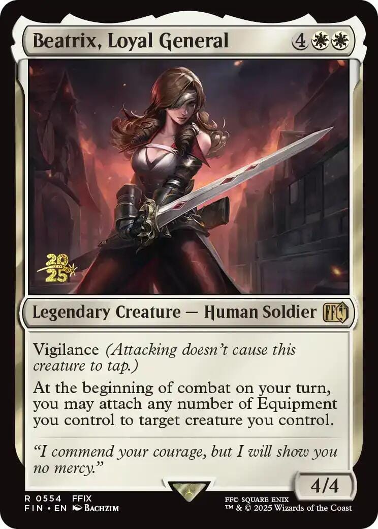 Beatrix, Loyal General [FINAL FANTASY Prerelease Promo] MTG Single Magic: The Gathering  | Multizone: Comics And Games
