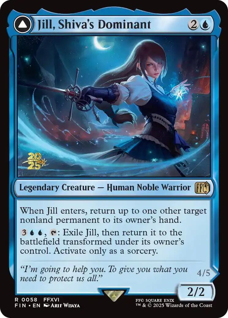 Jill, Shiva's Dominant // Shiva, Warden of Ice [FINAL FANTASY Prerelease Promo] MTG Single Magic: The Gathering  | Multizone: Comics And Games