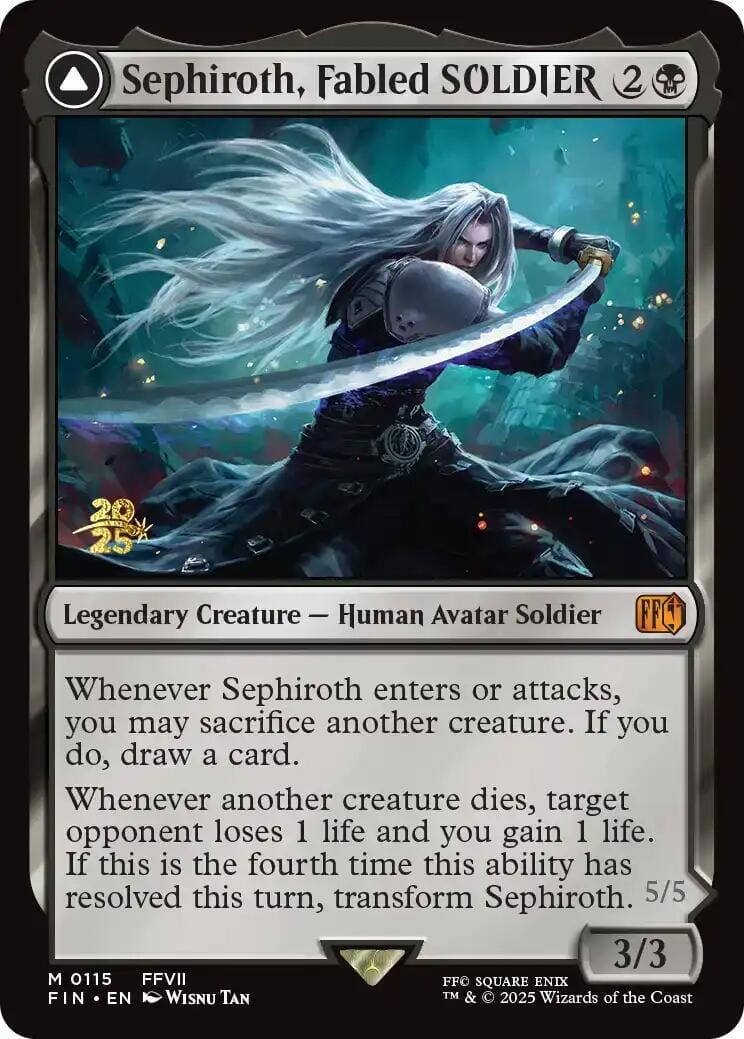 Sephiroth, Fabled SOLDIER [FINAL FANTASY Prerelease Promo] MTG Single Magic: The Gathering  | Multizone: Comics And Games