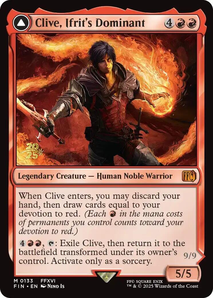 Clive, Ifrit's Dominant [FINAL FANTASY Prerelease Promo] MTG Single Magic: The Gathering  | Multizone: Comics And Games