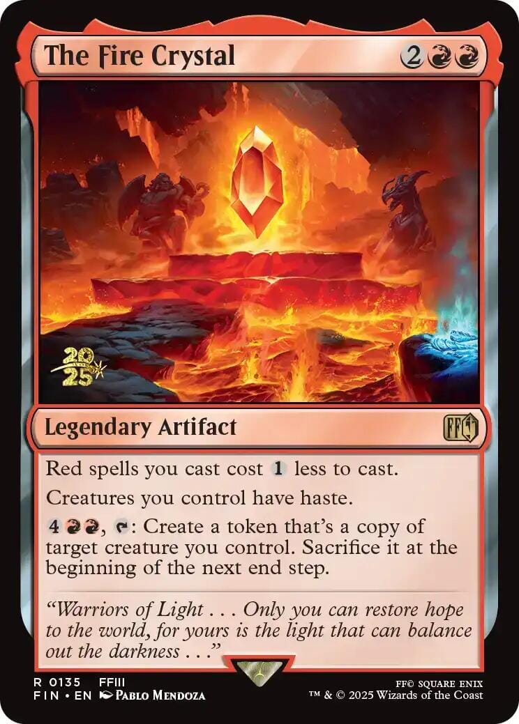 The Fire Crystal [FINAL FANTASY Prerelease Promo] MTG Single Magic: The Gathering  | Multizone: Comics And Games