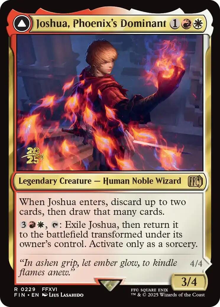 Joshua, Phoenix's Dominant // Phoenix, Warden of Fire [FINAL FANTASY Prerelease Promo] MTG Single Magic: The Gathering  | Multizone: Comics And Games
