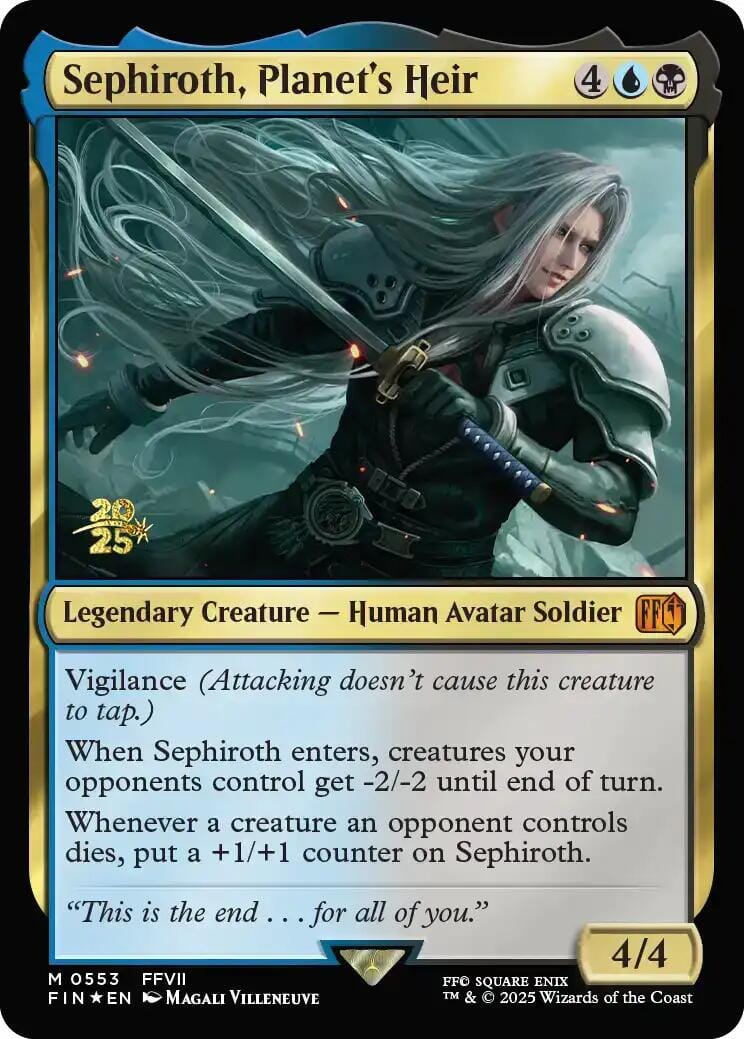 Sephiroth, Planet's Heir [FINAL FANTASY Prerelease Promo] MTG Single Magic: The Gathering  | Multizone: Comics And Games
