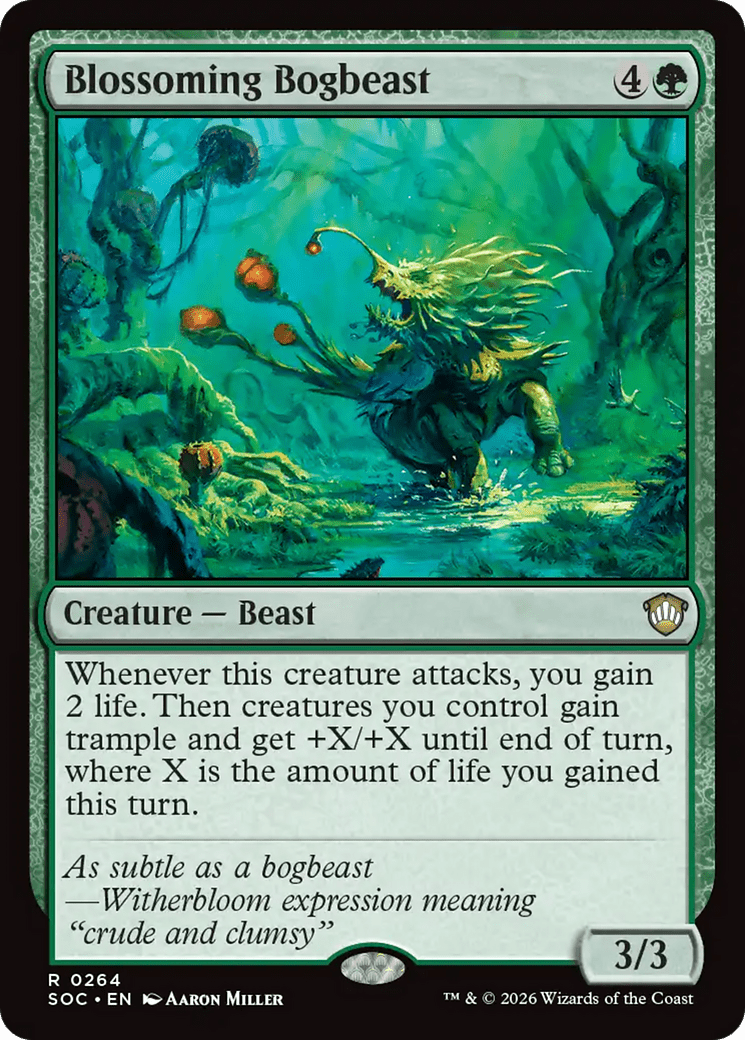 Blossoming Bogbeast [Secrets of Strixhaven Commander] MTG Single Magic: The Gathering  | Multizone: Comics And Games