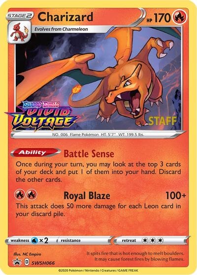 Charizard (SWSH066) (Staff Prerelease Promo) [Sword & Shield: Black Star Promos] Pokemon Single Pokémon  | Multizone: Comics And Games