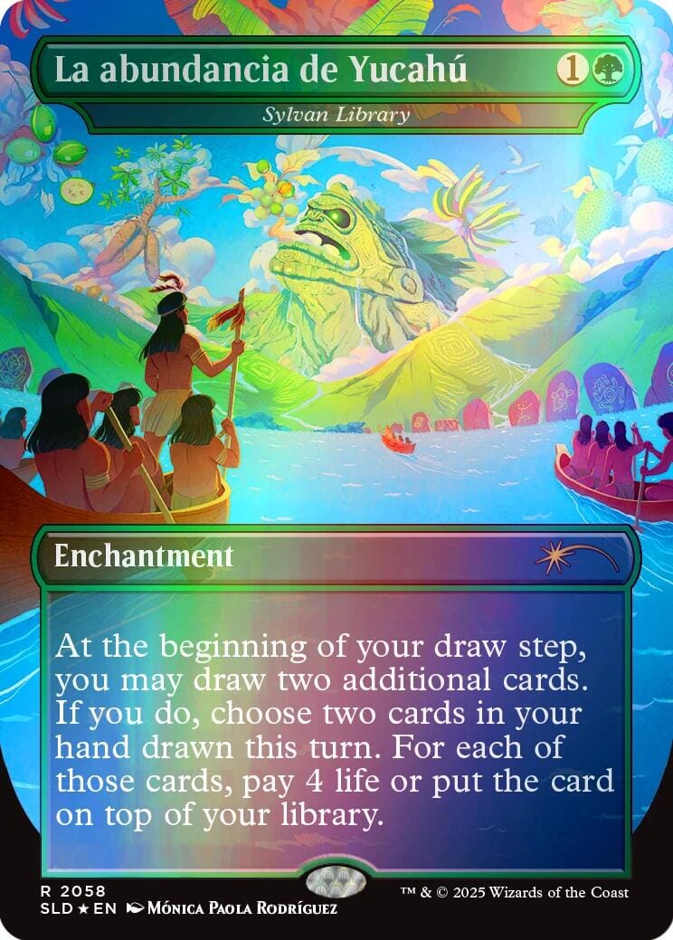 La abundancia de Yucahu - Sylvan Library (Rainbow Foil) [Secret Lair Drop Series] MTG Single Magic: The Gathering  | Multizone: Comics And Games
