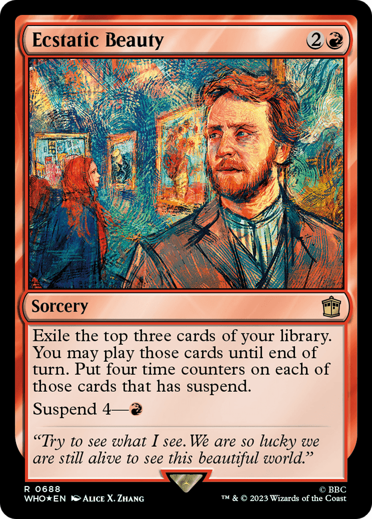 Ecstatic Beauty (Surge Foil) [Doctor Who] MTG Single Magic: The Gathering  | Multizone: Comics And Games