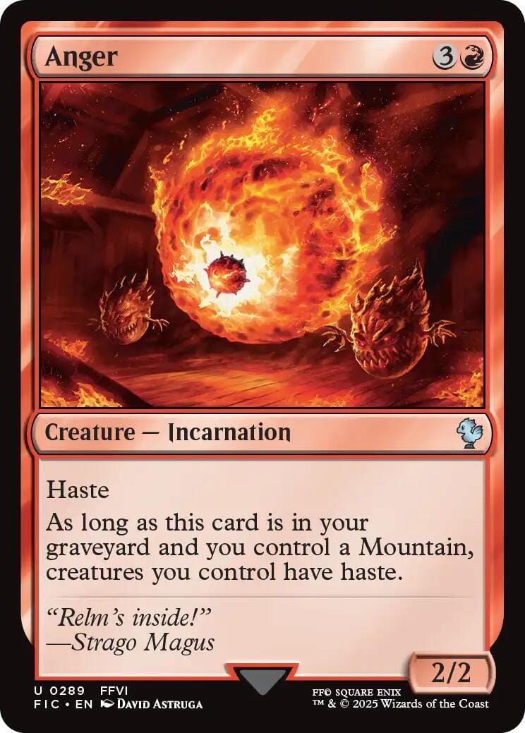 Anger (Surge Foil) [FINAL FANTASY Commander] MTG Single Magic: The Gathering  | Multizone: Comics And Games