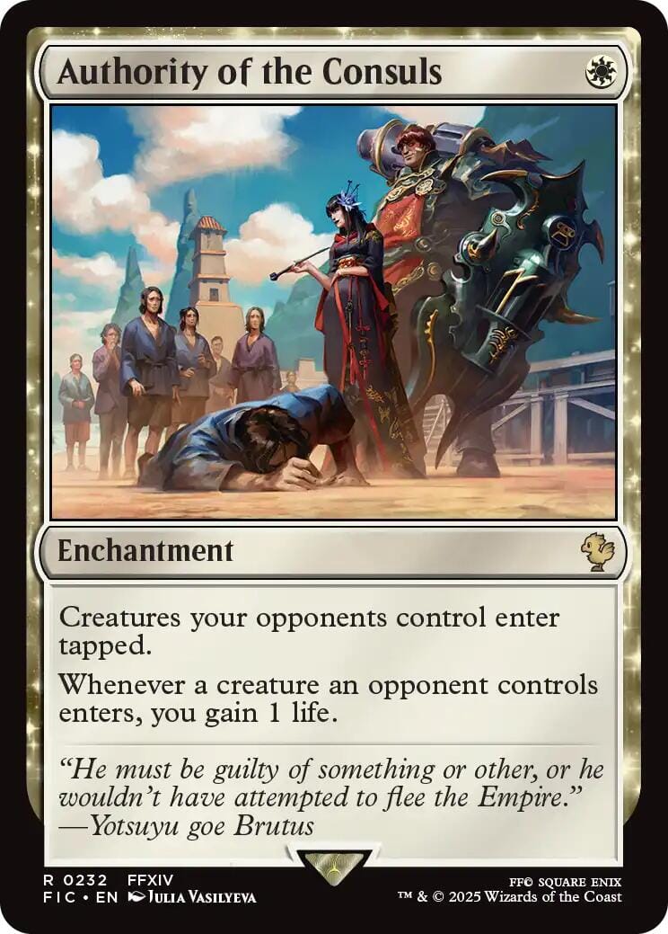 Authority of the Consuls (Surge Foil) [FINAL FANTASY Commander] MTG Single Magic: The Gathering  | Multizone: Comics And Games