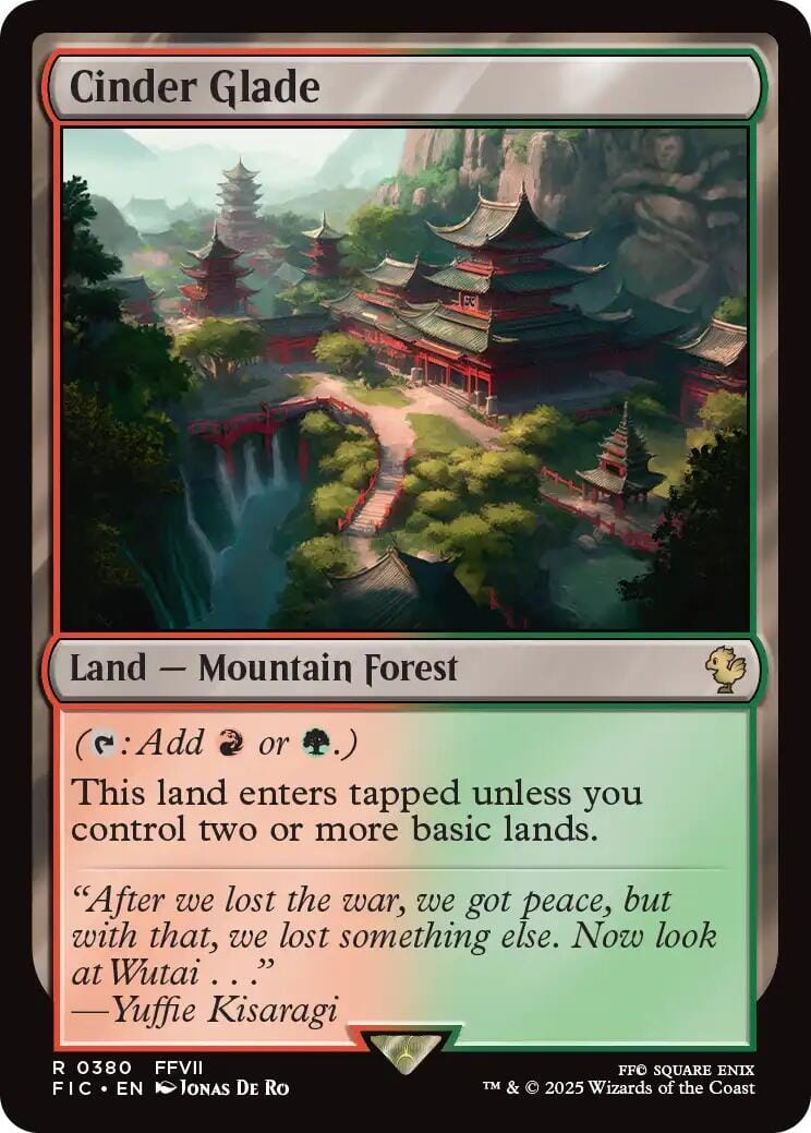 Cinder Glade (Surge Foil) [FINAL FANTASY Commander] MTG Single Magic: The Gathering  | Multizone: Comics And Games