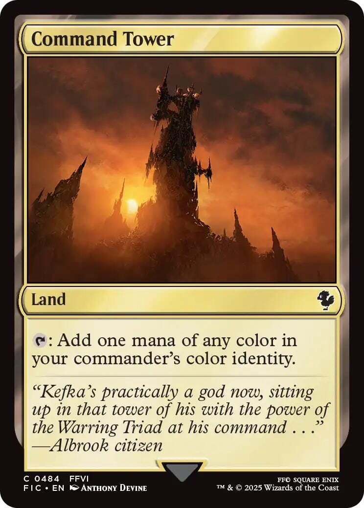 Command Tower (0484) (Surge Foil) [FINAL FANTASY Commander] MTG Single Magic: The Gathering  | Multizone: Comics And Games