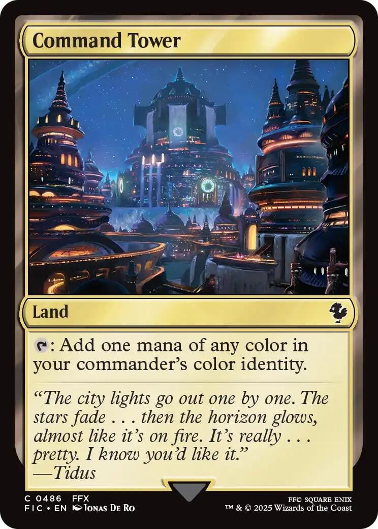 Command Tower (0486) (Surge Foil) [FINAL FANTASY Commander] MTG Single Magic: The Gathering  | Multizone: Comics And Games